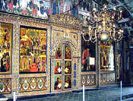 An iconostasis