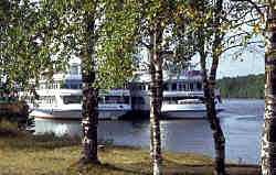 Cruise ships at a rest stop