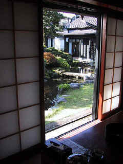 Garden view from ryokan bedroom