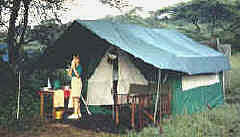 Classic tent in the Serengeti