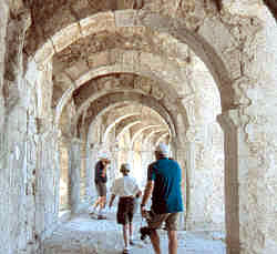Vaulted passages at Aspendos theater