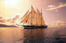Windjammer at sunrise